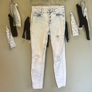 Old Navy Rockstar super skinny high rise button fly jeans